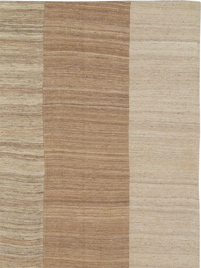 Vintage Turkish Flatweave Kilim Square Large Room Size Carpet, No.33101 - Gss