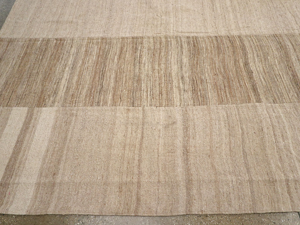 Vintage Turkish Flatweave Kilim Square Large Room Size Carpet, No.33101 - Gss