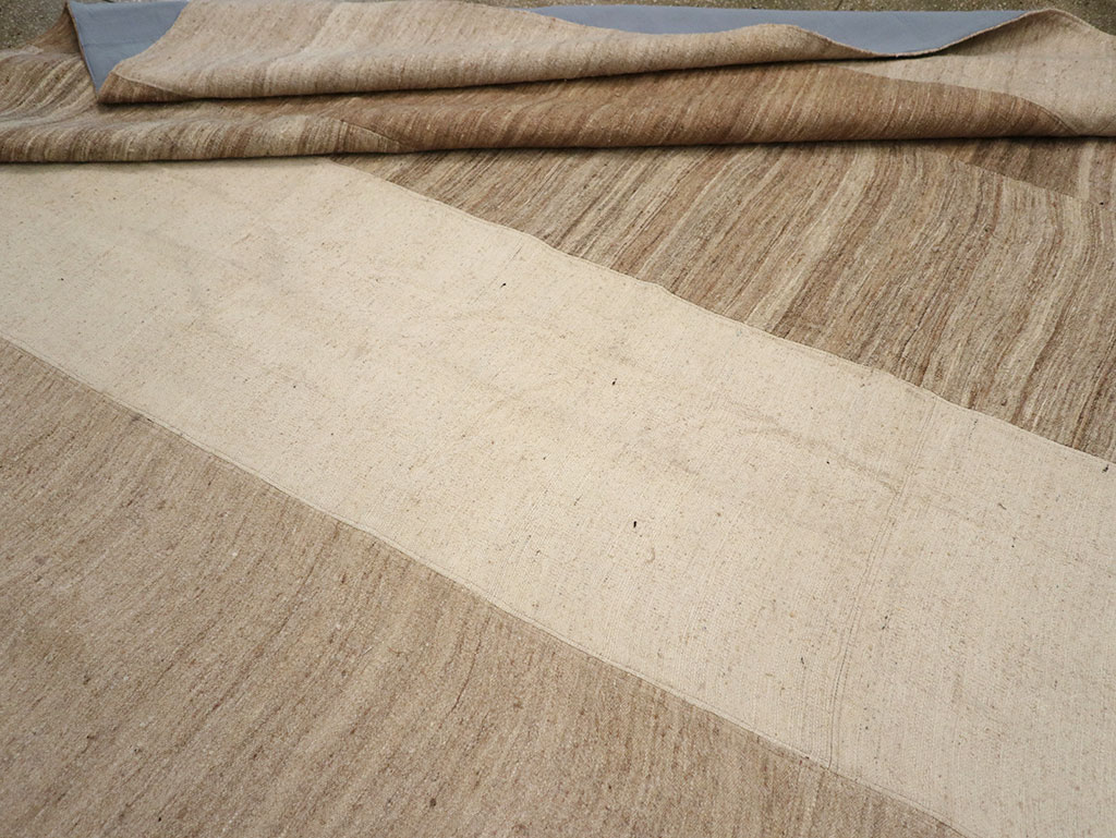 Vintage Turkish Flatweave Kilim Square Large Room Size Carpet, No.33101 - Gss