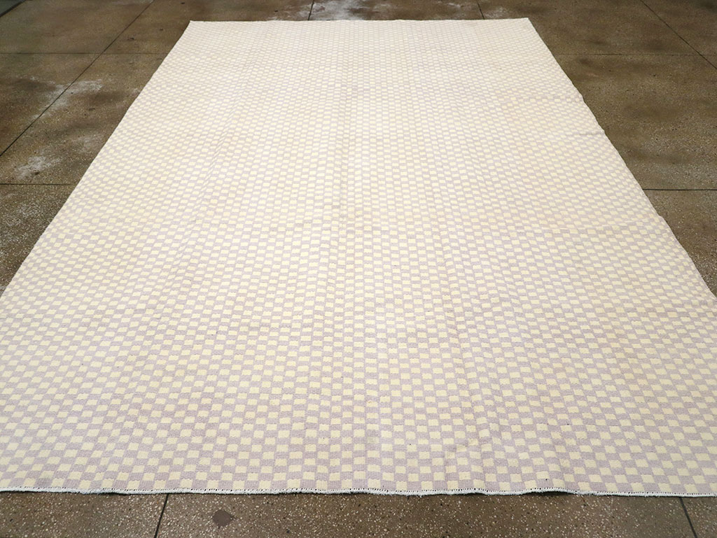 Vintage Turkish Flatweave Kilim Room Size Carpet, No.33112 - Gss