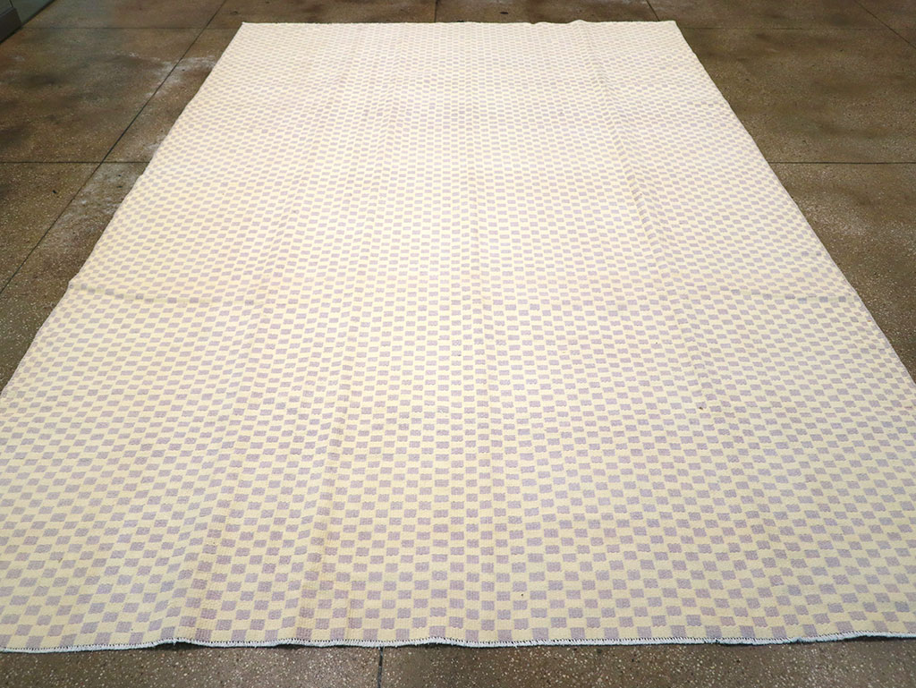 Vintage Turkish Flatweave Kilim Room Size Carpet, No.33112 - Gss