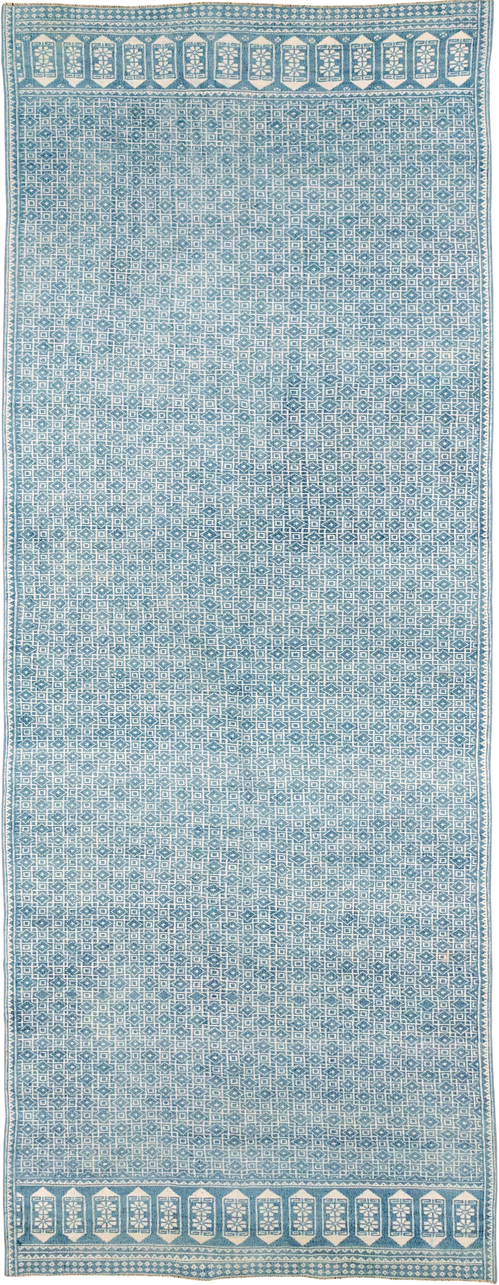 Vintage Turkish Flatweave Kilim Long and Narrow Carpet, No.33114 - Gss