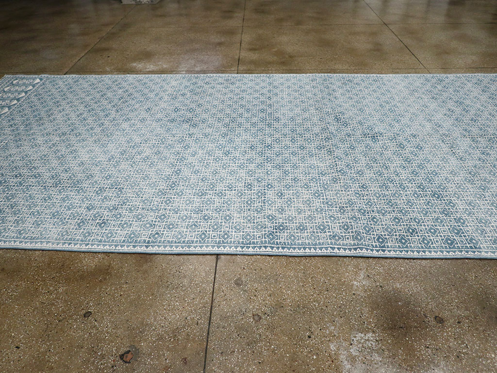 Vintage Turkish Flatweave Kilim Long and Narrow Carpet, No.33114 - Gss