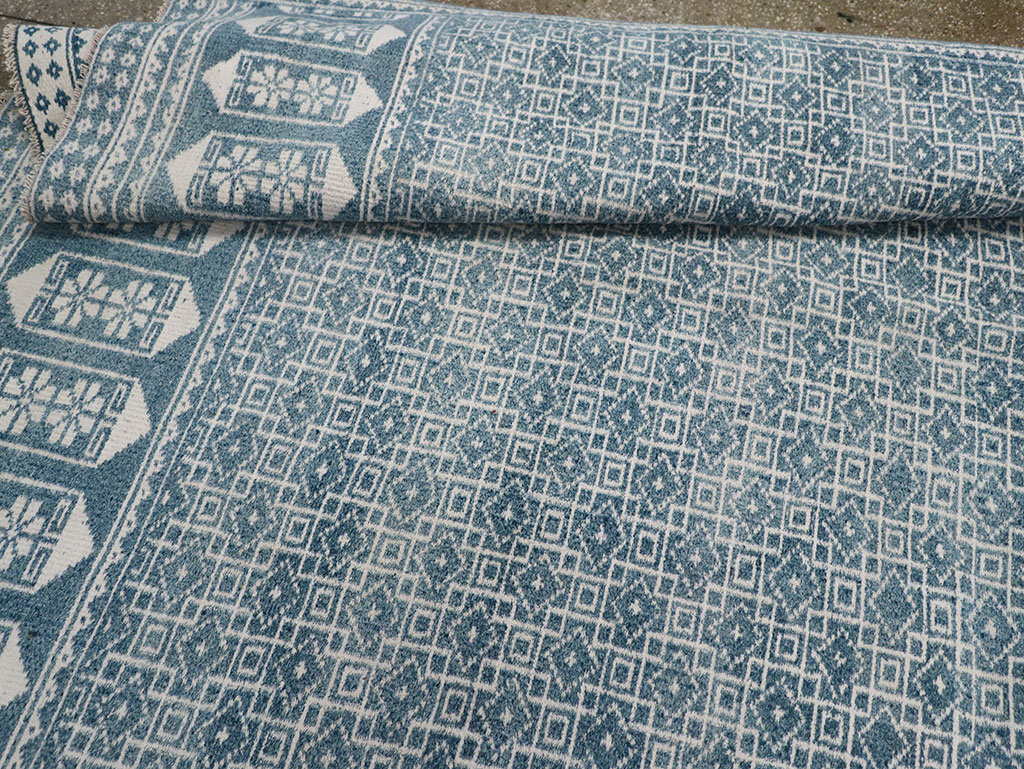 Vintage Turkish Flatweave Kilim Long and Narrow Carpet, No.33114 - Gss