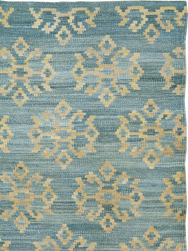 Modern Turkish Flatweave Kilim Accent Rug, No.33124 - Gss