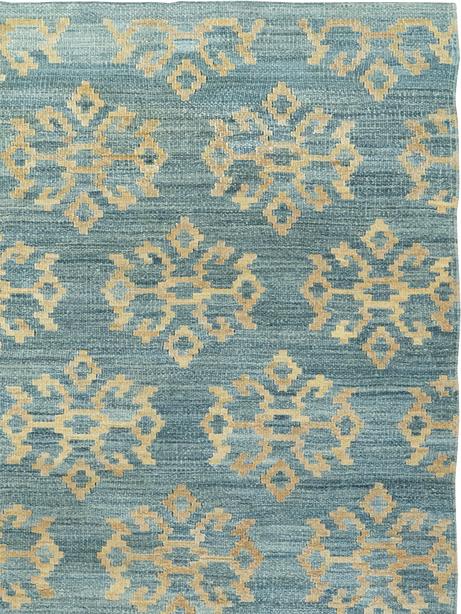 Modern Turkish Flatweave Kilim Accent Rug, No.33124 - Gss