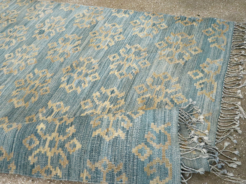Modern Turkish Flatweave Kilim Accent Rug, No.33124 - Gss