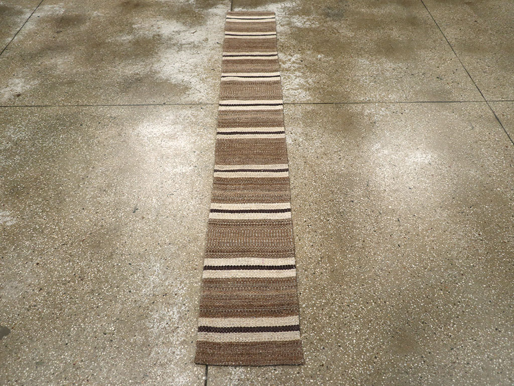 Vintage Turkish Flatweave Kilim Runner, No.33125 - Gss