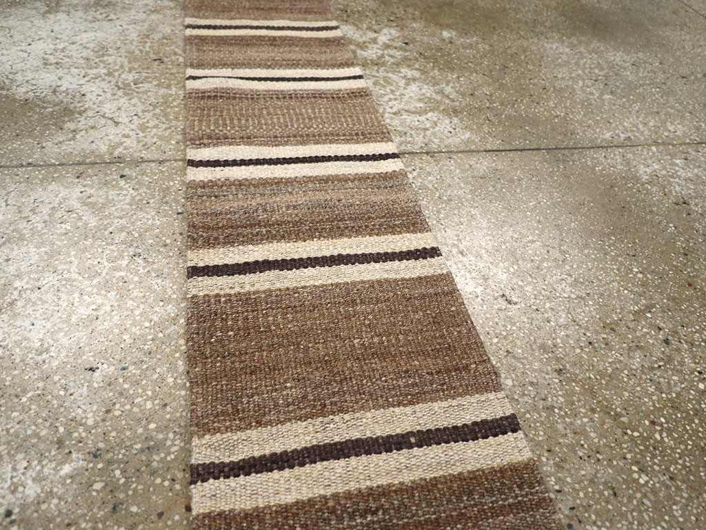 Vintage Turkish Flatweave Kilim Runner, No.33125 - Gss