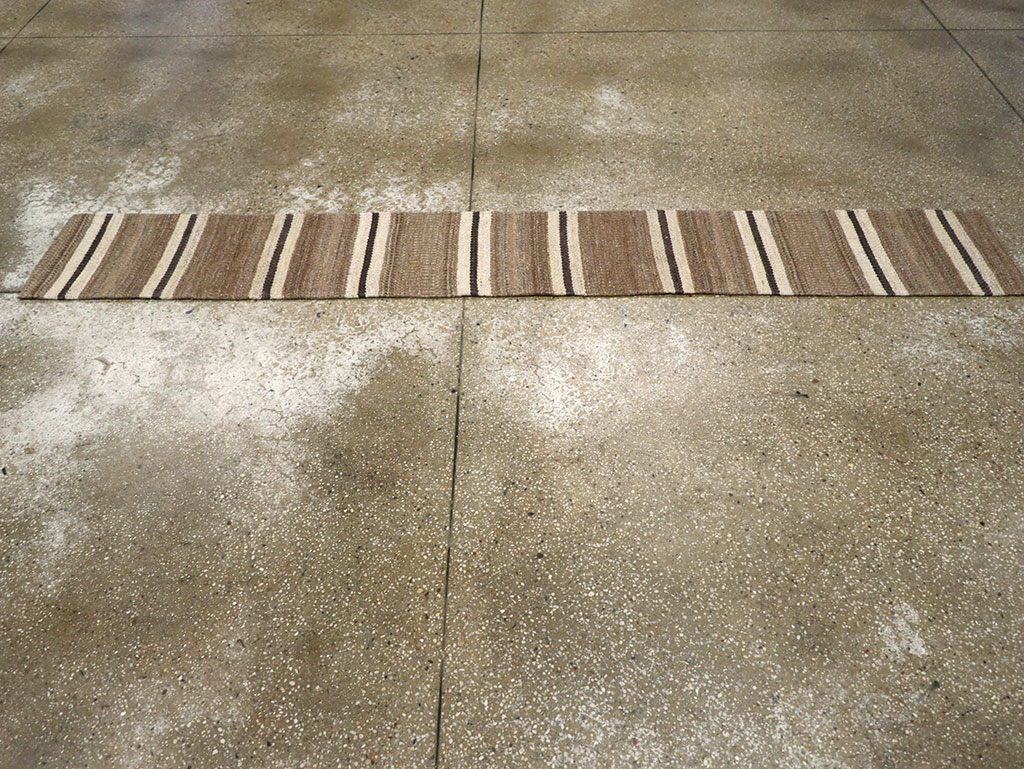 Vintage Turkish Flatweave Kilim Runner, No.33125 - Gss