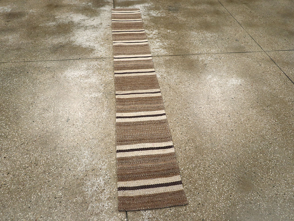 Vintage Turkish Flatweave Kilim Runner, No.33125 - Gss