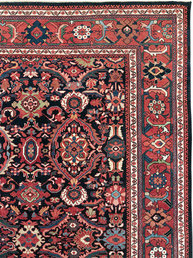 Vintage Persian Mahal Room Size Carpet, No.33140 - Gss