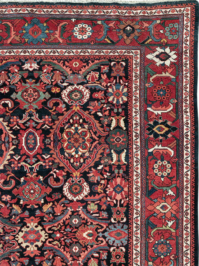 Vintage Persian Mahal Room Size Carpet, No.33140 - Gss