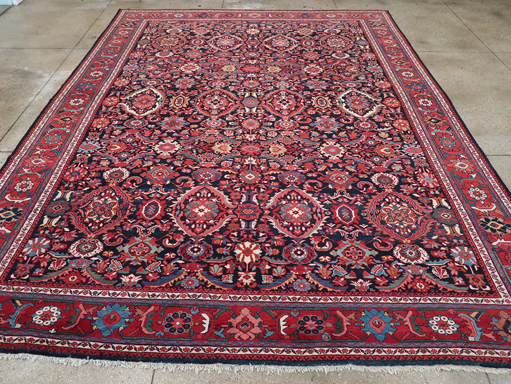 Vintage Persian Mahal Room Size Carpet, No.33140 - Gss