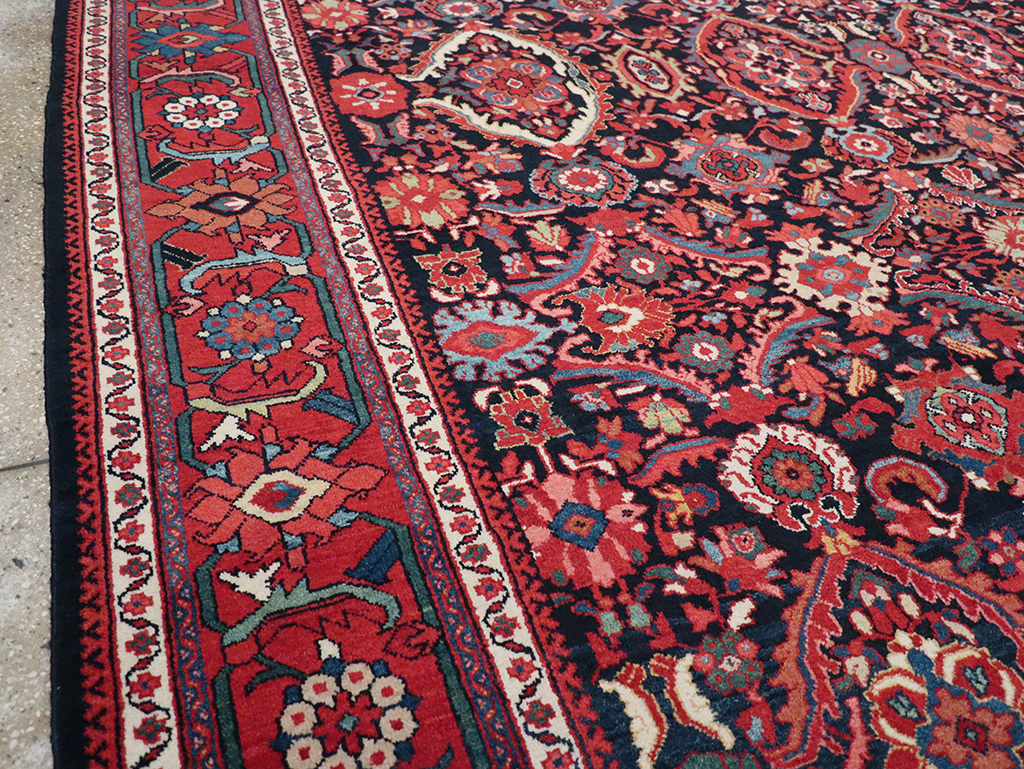 Vintage Persian Mahal Room Size Carpet, No.33140 - Gss