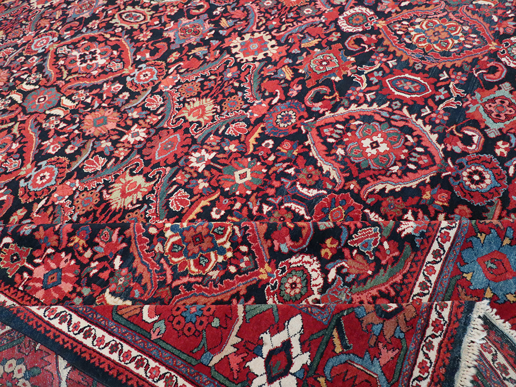 Vintage Persian Mahal Room Size Carpet, No.33140 - Gss