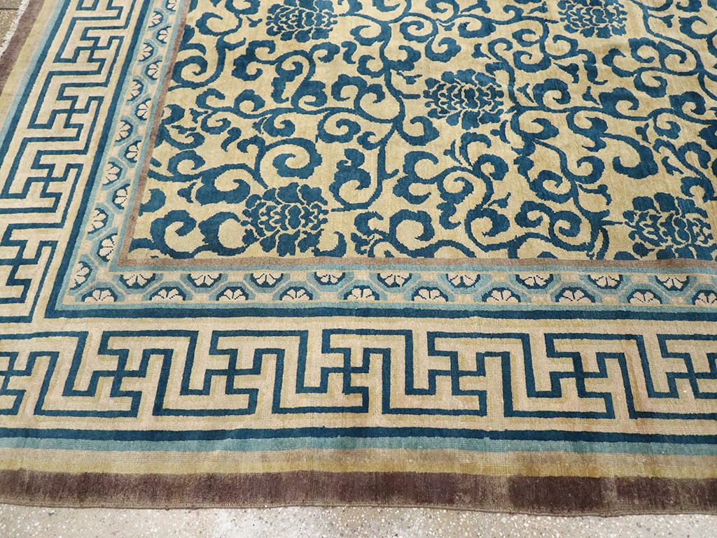 Antique Chinese Peking Room Size Carpet, No.33141 - Gss
