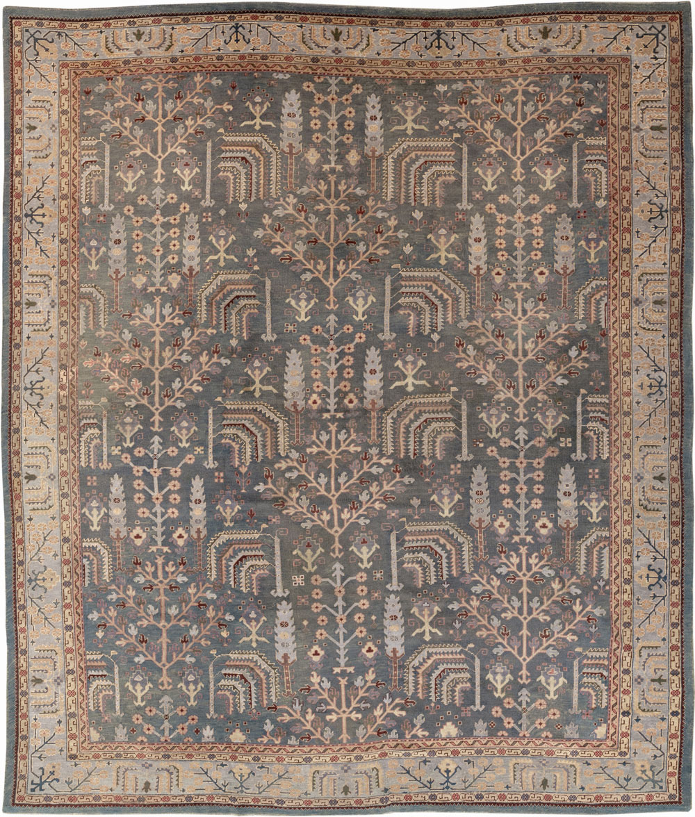 Antique Turkish Oushak Large Room Size Carpet, No.33142 - Gss