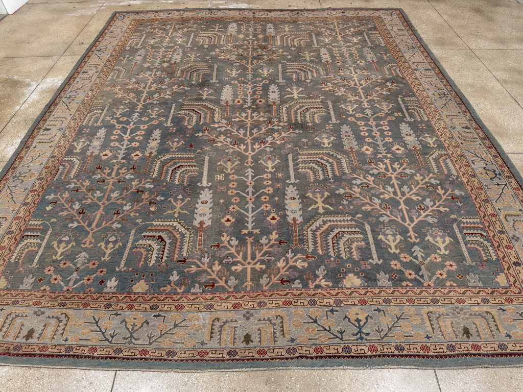 Antique Turkish Oushak Large Room Size Carpet, No.33142 - Gss