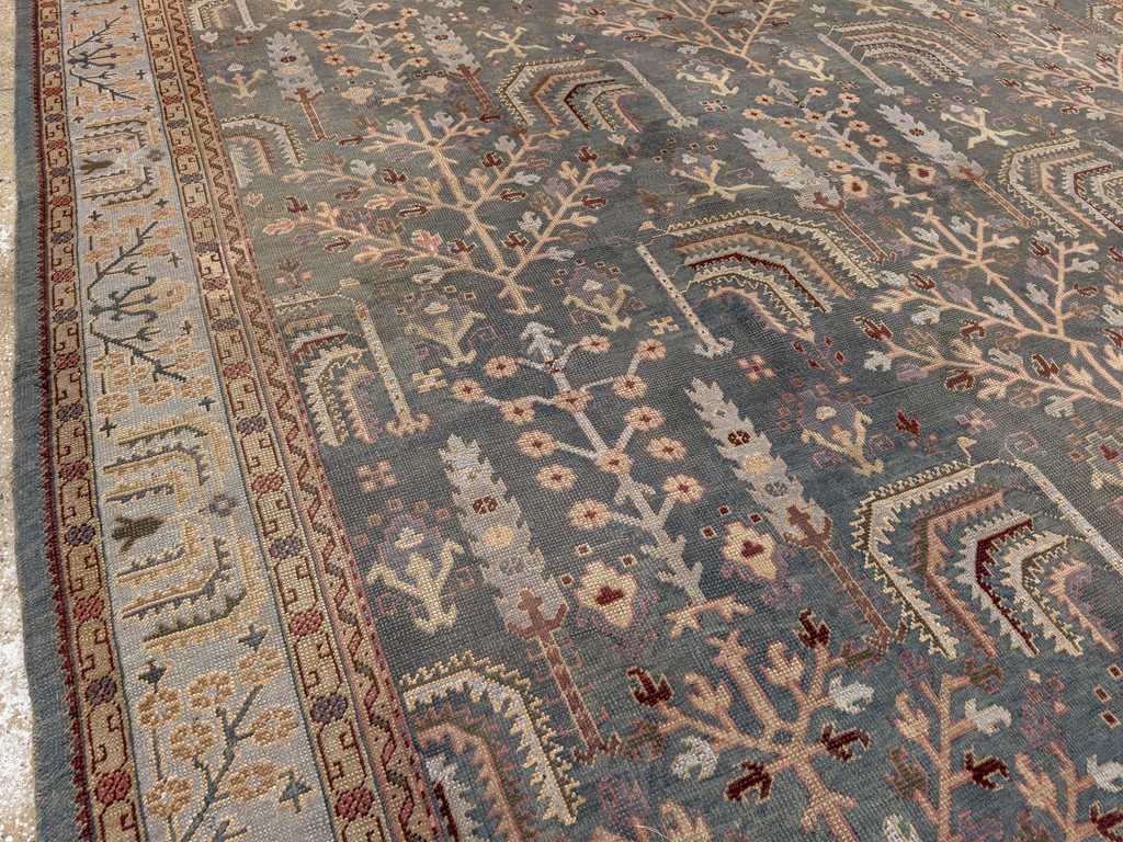Antique Turkish Oushak Large Room Size Carpet, No.33142 - Gss