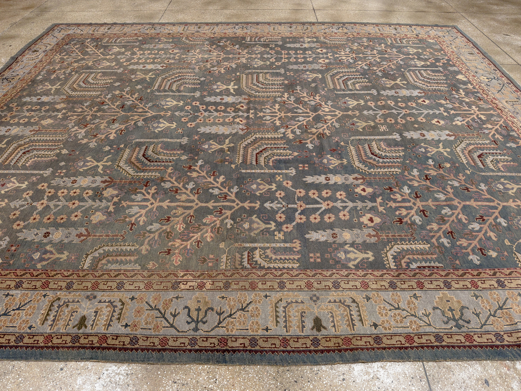 Antique Turkish Oushak Large Room Size Carpet, No.33142 - Gss