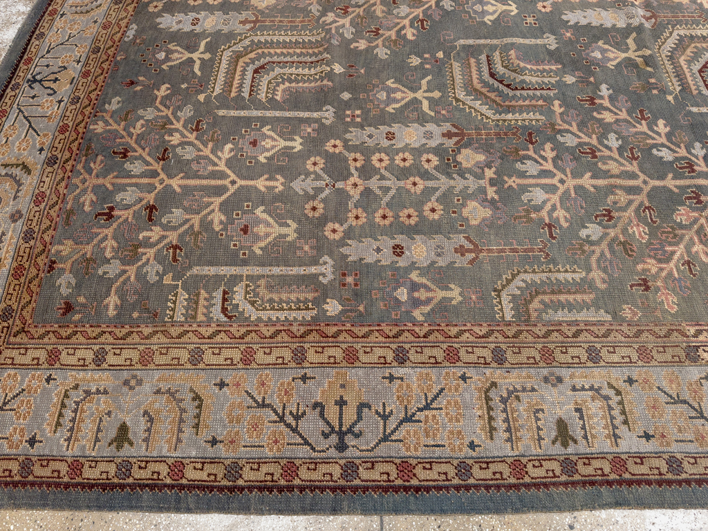 Antique Turkish Oushak Large Room Size Carpet, No.33142 - Gss