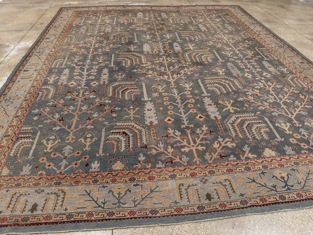 Antique Turkish Oushak Large Room Size Carpet, No.33142 - Gss