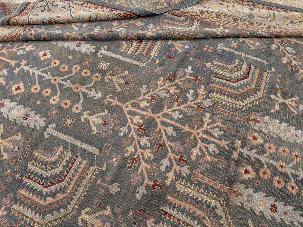 Antique Turkish Oushak Large Room Size Carpet, No.33142 - Gss