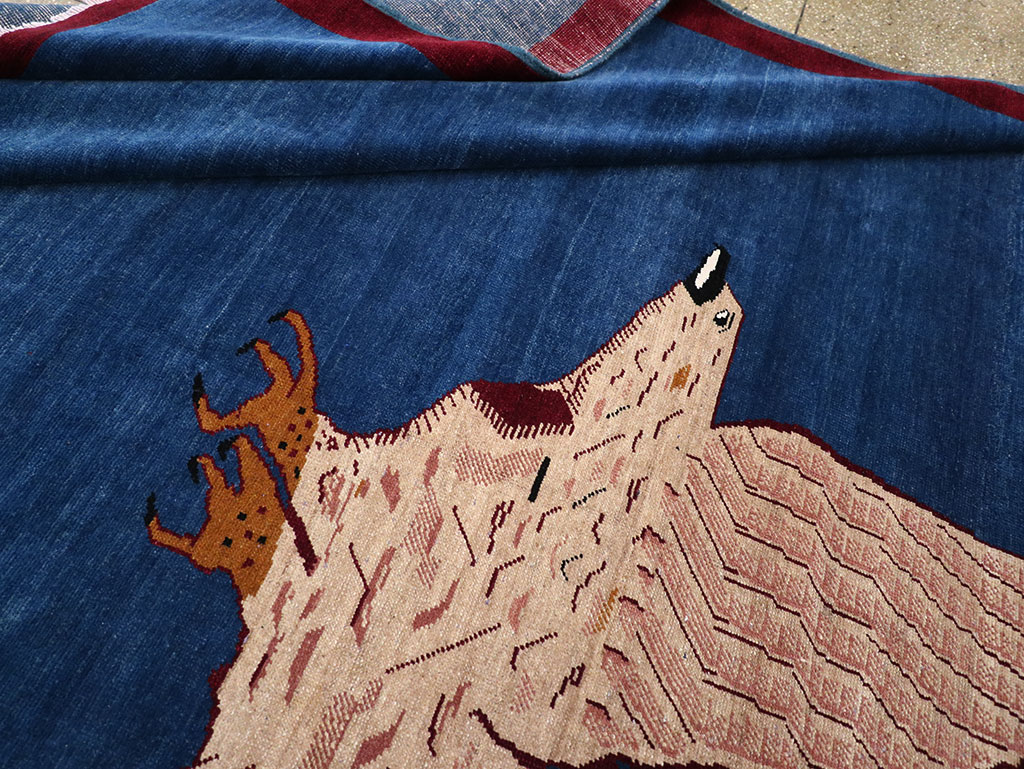 Vintage Turkish Pictorial Room Size Carpet, No.33143 - Gss