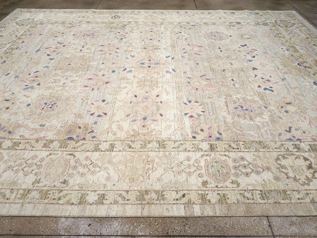 Modern Turkish Oushak Large Room Size Carpet, No.33148 - Gss