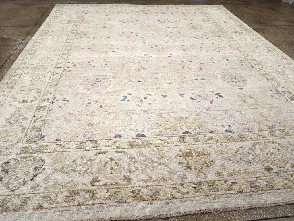 Modern Turkish Oushak Large Room Size Carpet, No.33148 - Gss