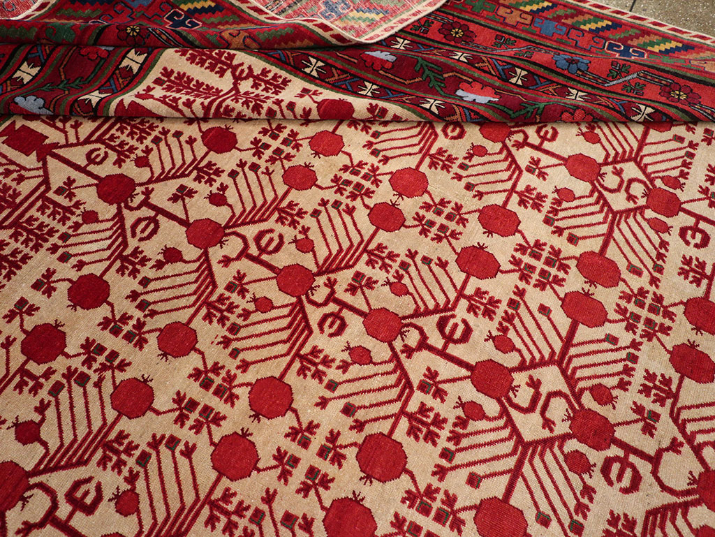 Vintage East Turkestan Khotan Room Size Carpet, No.33155 - Gss