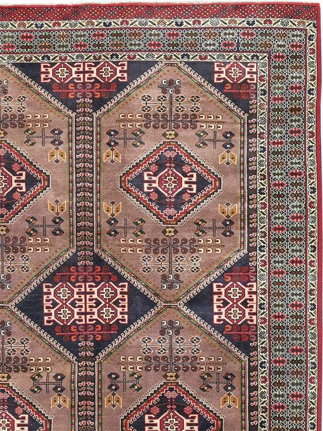 Vintage Persian Turkoman Room Size Carpet, No.33156 - Gss