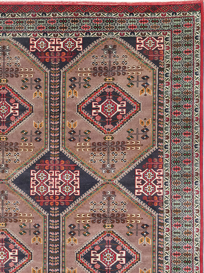 Vintage Persian Turkoman Room Size Carpet, No.33156 - Gss