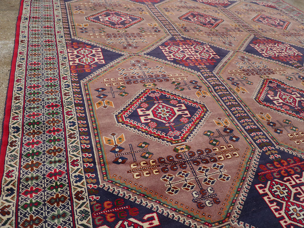 Vintage Persian Turkoman Room Size Carpet, No.33156 - Gss