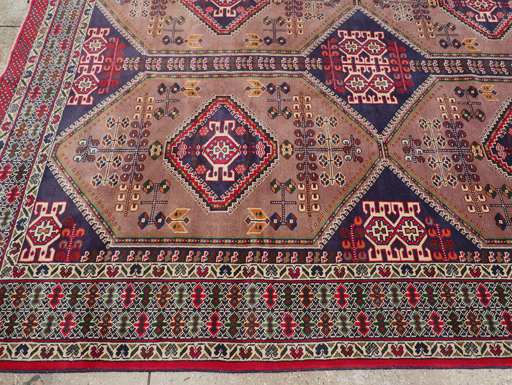 Vintage Persian Turkoman Room Size Carpet, No.33156 - Gss