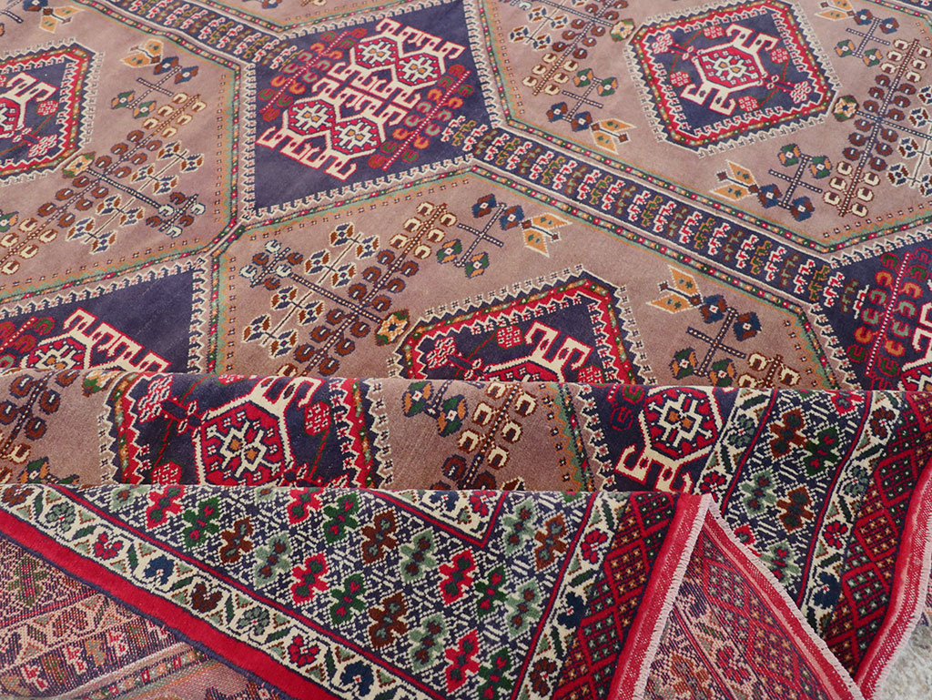 Vintage Persian Turkoman Room Size Carpet, No.33156 - Gss