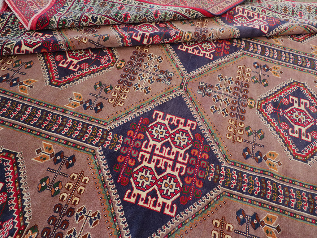 Vintage Persian Turkoman Room Size Carpet, No.33156 - Gss