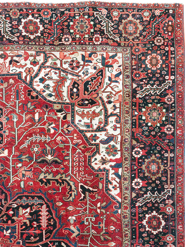 Vintage Persian Heriz Room Size Carpet, No.33168 - Gss