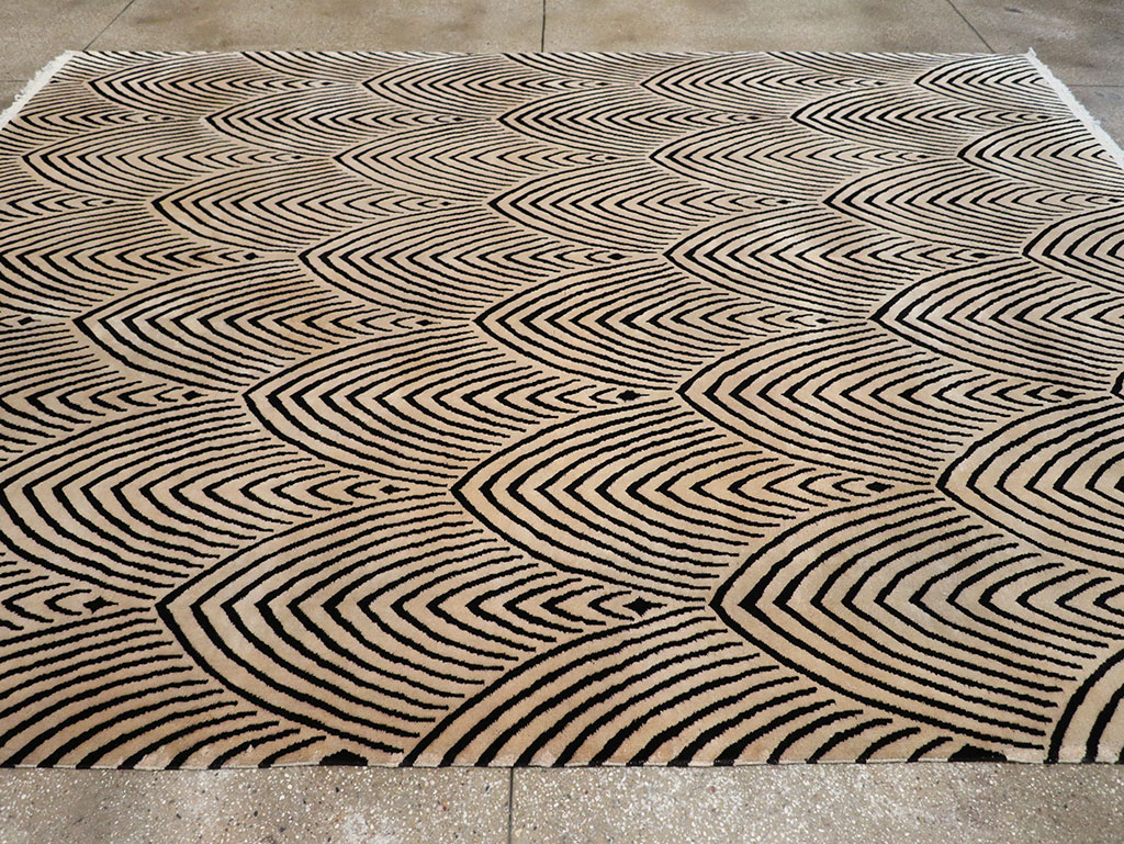 Antique Chinese Art Deco Room Size Carpet, No.33169 - Gss