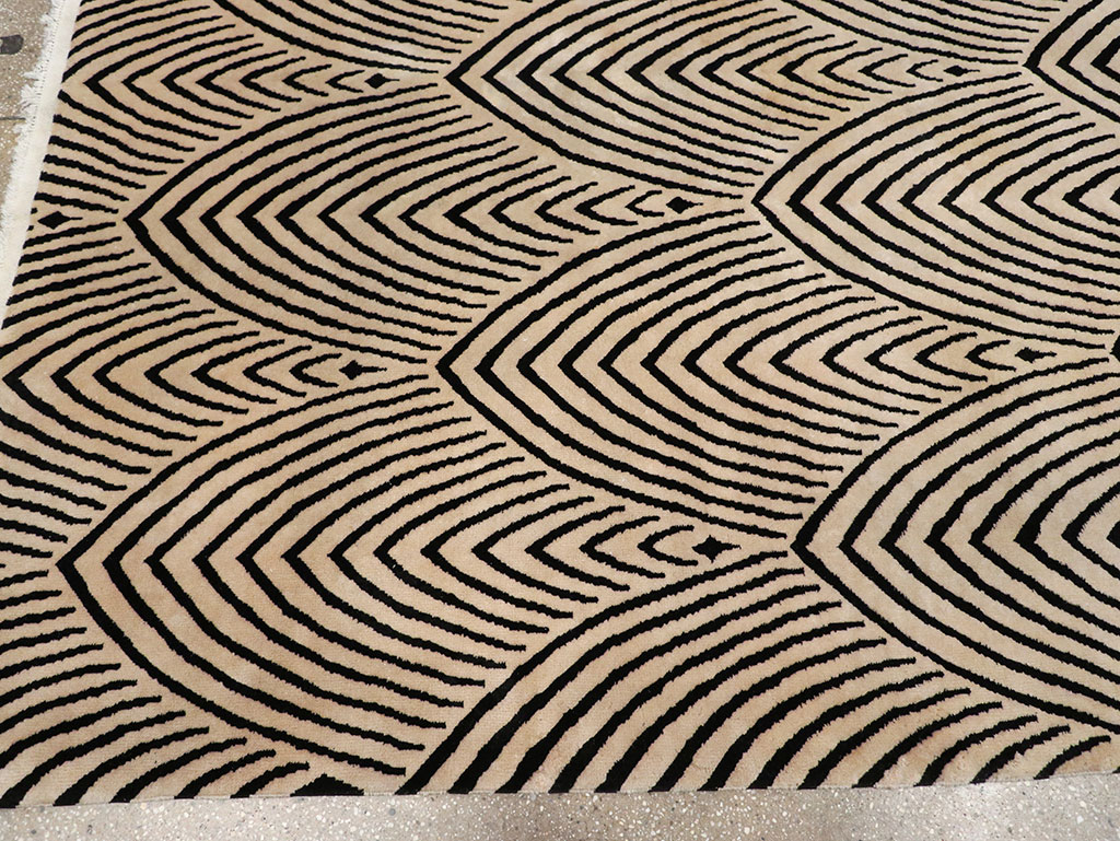 Antique Chinese Art Deco Room Size Carpet, No.33169 - Gss