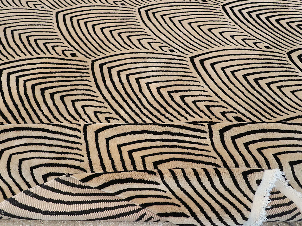 Antique Chinese Art Deco Room Size Carpet, No.33169 - Gss