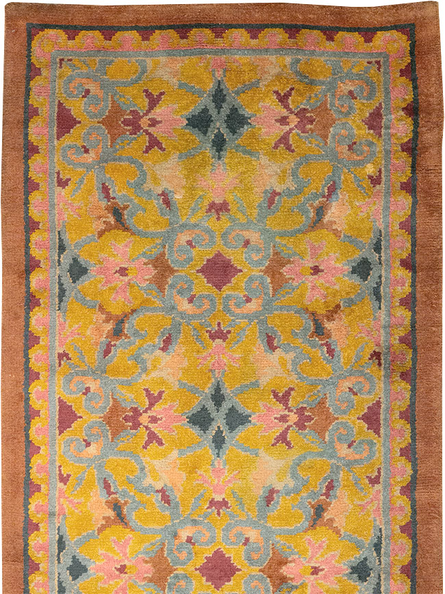 Antique Spanish Savonnerie Long Runner, No.33171 - Gss