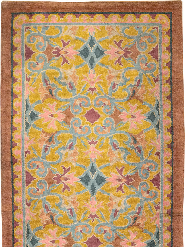 Antique Spanish Savonnerie Long Runner, No.33171 - Gss