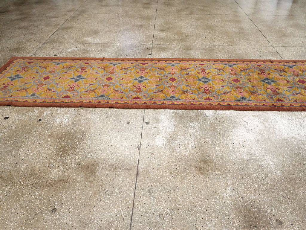 Antique Spanish Savonnerie Long Runner, No.33171 - Gss