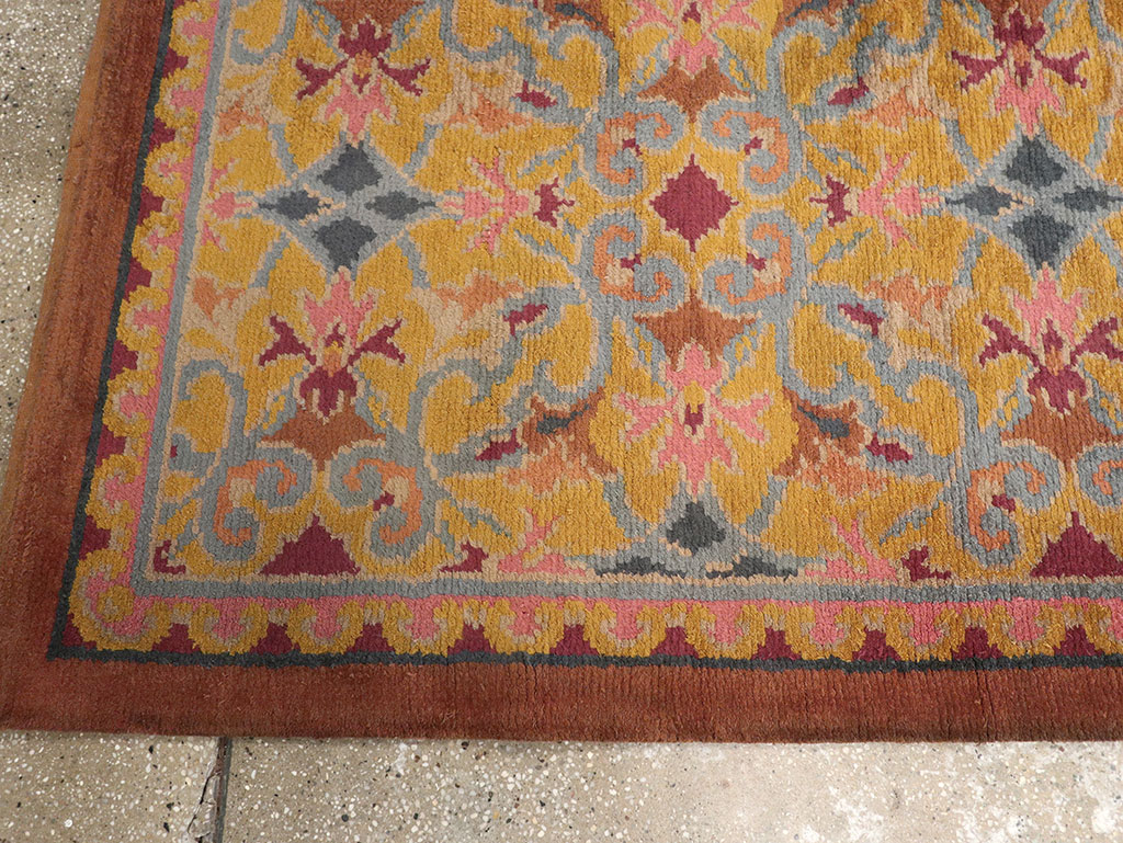 Antique Spanish Savonnerie Long Runner, No.33171 - Gss