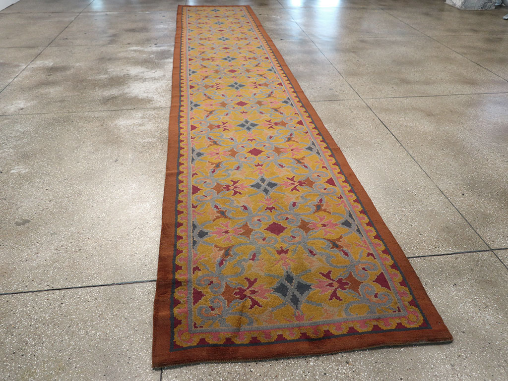 Antique Spanish Savonnerie Long Runner, No.33171 - Gss