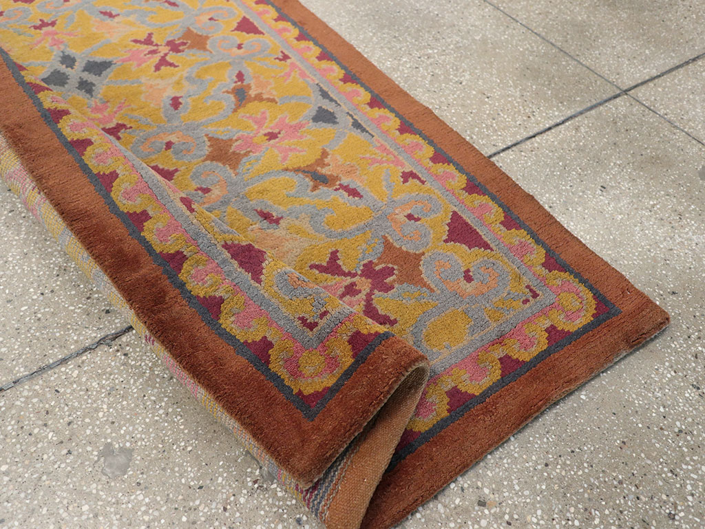Antique Spanish Savonnerie Long Runner, No.33171 - Gss