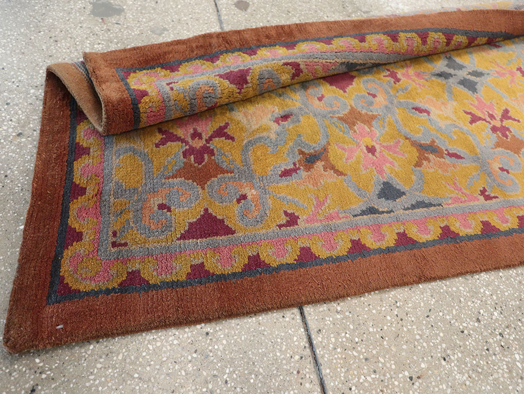 Antique Spanish Savonnerie Long Runner, No.33171 - Gss