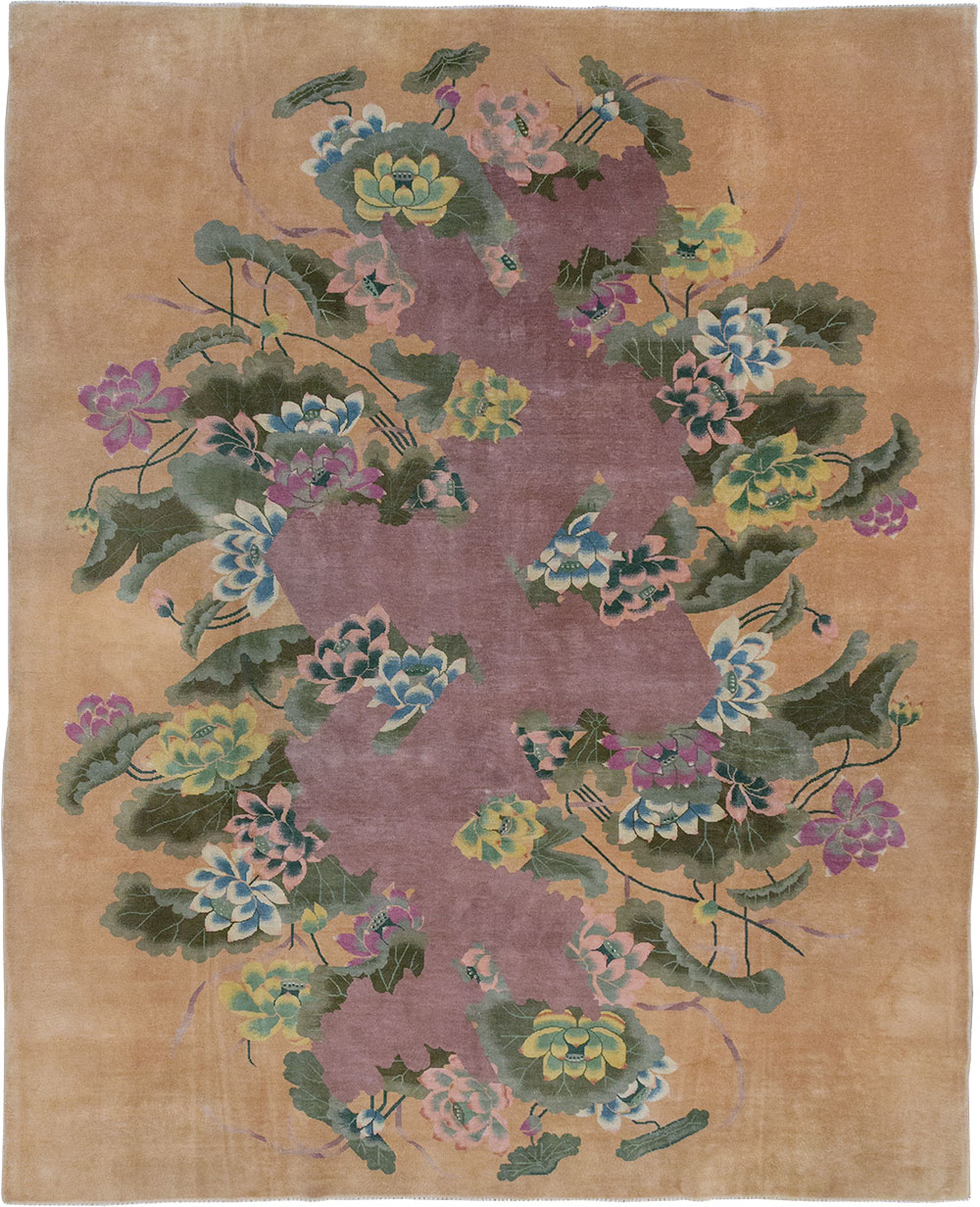Antique Chinese Art Deco Room Size Carpet, No.33172 - Gss